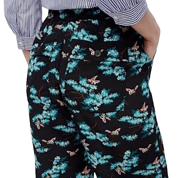 J. Crew Factory Black Floral Straight Leg Pants - Picture 2 of 12